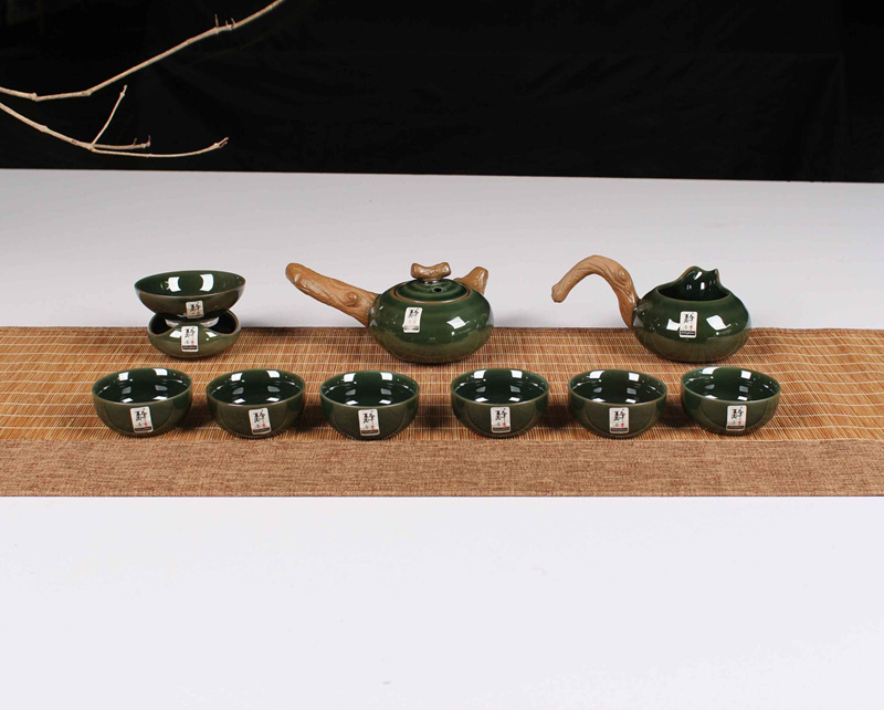 開心碧玉茶具
