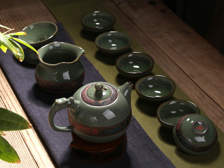 哥窯粗陶茶具套裝