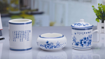 花開富貴  臺(tái)面杯三件套