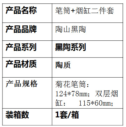 筆筒畜溺、煙缸二件套