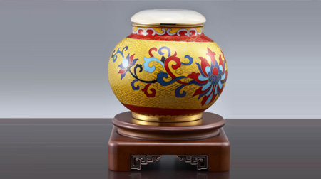 景泰藍(lán)鑲玉福滿圓