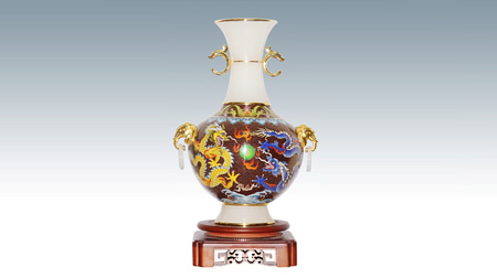 景泰藍(lán)龍運(yùn)天下藝術(shù)擺件
