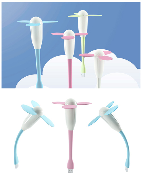 YGH-556  “竹蜻蜓”USB移動(dòng)電源風(fēng)扇