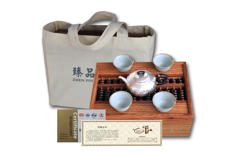竹報(bào)平安——純銀茶壺