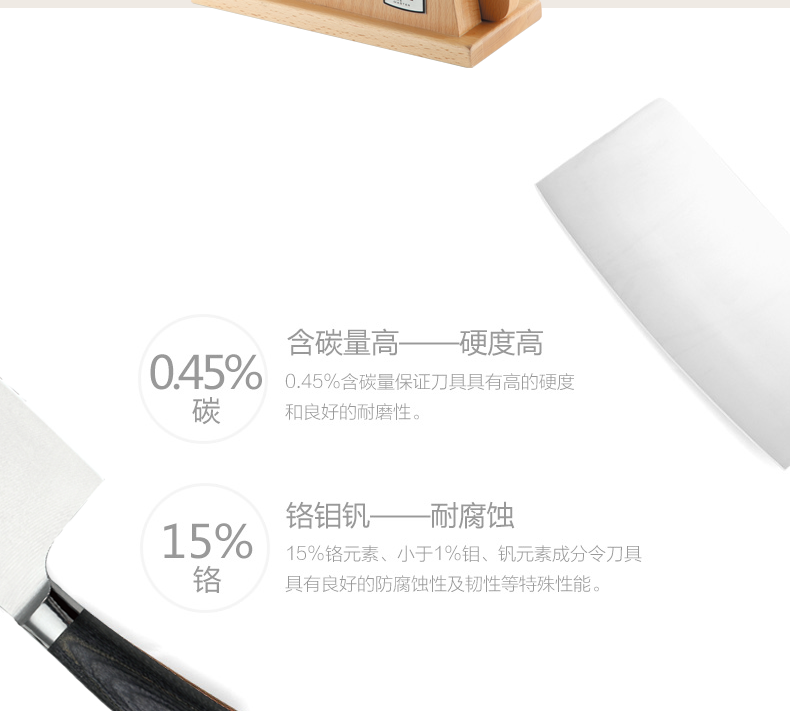 朗馬 德國高檔不銹鋼廚房套刀刀具 鉬釩鋼菜刀套裝組合六件套