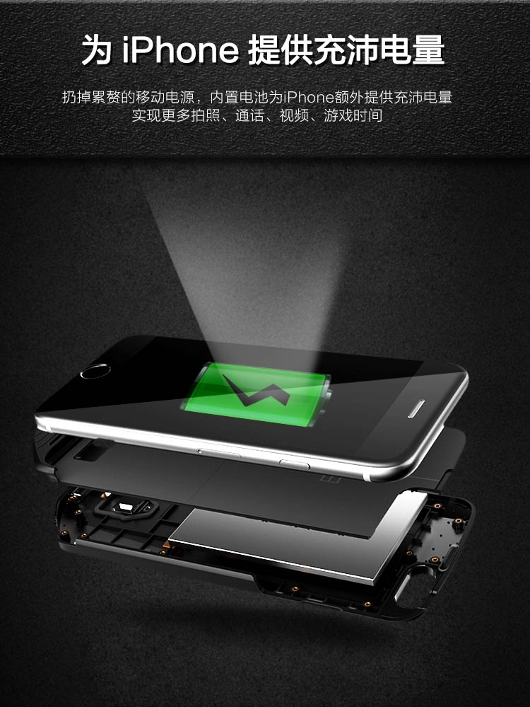 機(jī)甲（MESUIT) i6 智能手機(jī)殼 雙系統(tǒng)/雙卡雙待/充電寶/手機(jī)存儲 適用于iPhone6/6S 蘋果創(chuàng)意智能外設(shè)
