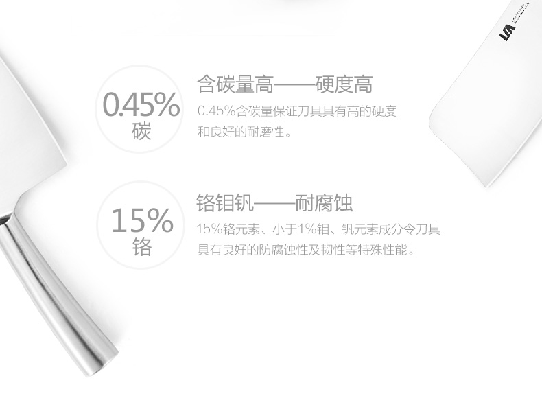 朗馬 德國進(jìn)口鉬釩鋼高檔進(jìn)口不銹鋼廚房刀具套裝 菜刀心蕊六件套