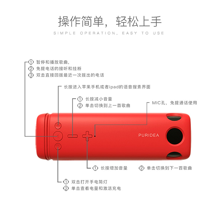 戶外騎行8000mAh毫安戶外無(wú)線音箱移動(dòng)電源充電寶藍(lán)牙便攜式迷你