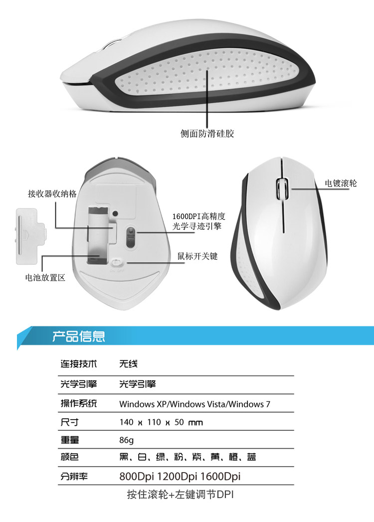 CM860無(wú)線鼠標(biāo) 筆記本臺(tái)式電腦無(wú)限鼠標(biāo)通用省電
