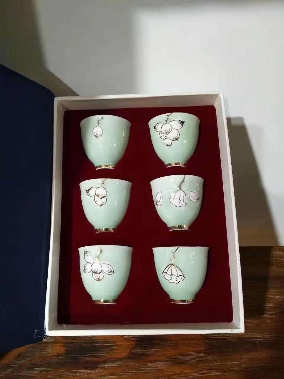 手繪白色美人杯、茶杯