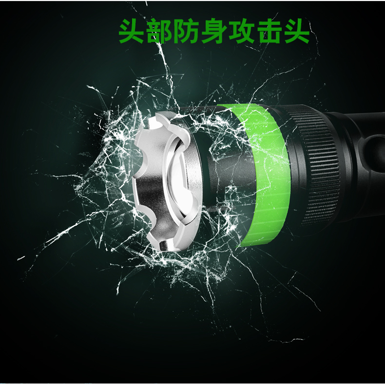 Tank007騎行強(qiáng)光手電筒TC18遠(yuǎn)射五檔調(diào)焦充電迷你防身自行車探照燈戶外家用手電