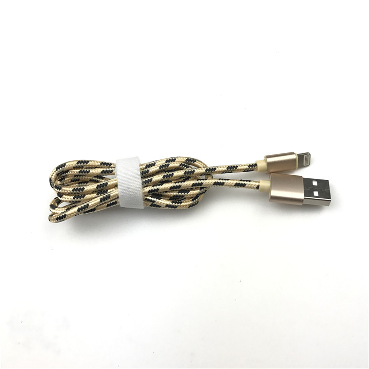 土豪金金屬編織數(shù)據(jù)線俏站、蘋果手機(jī)數(shù)據(jù)線