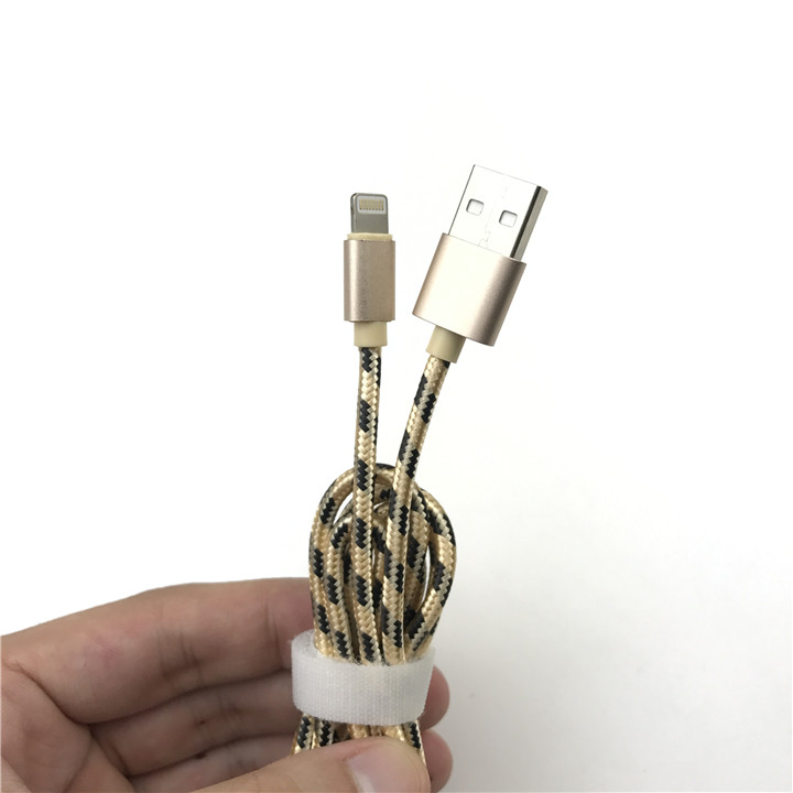 土豪金金屬編織數(shù)據(jù)線、蘋果手機(jī)數(shù)據(jù)線