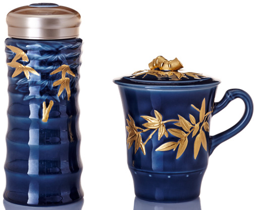 大竹節(jié)隨身杯 活瓷杯（套裝）