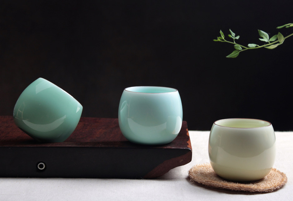 口福杯 簡約陶瓷茶杯子大容量辦公室水杯