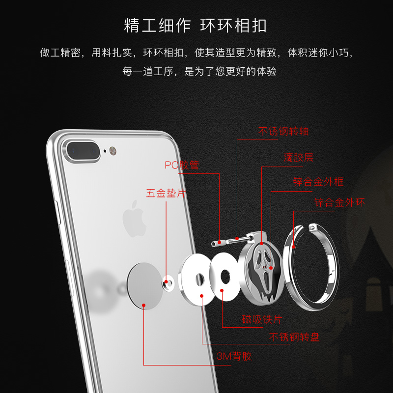 鬼臉手機指環(huán)支架