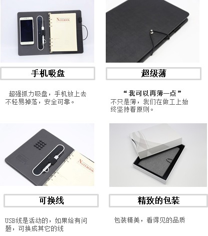 A7-1 超級薄U盤記事本移動電源