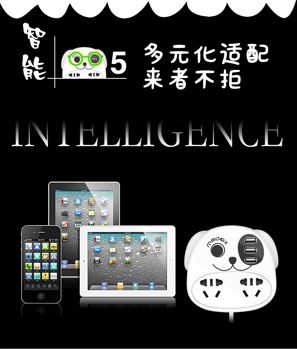 小Q卡通插線板