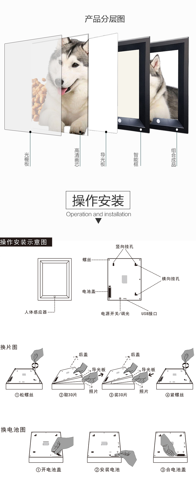 裸眼3Dmini智能相框（寵物15x20）