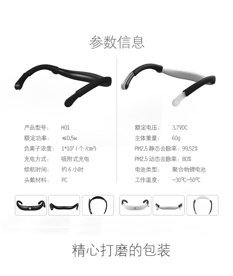 量子盾智能口罩防霧霾二手煙除甲醛隨身負(fù)離子空氣凈化器 PM2.5