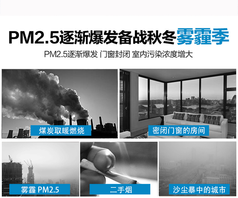 Himama空氣凈化器可加濕兒童除甲醛紫外線殺菌防霧霾PM2.5負(fù)離子