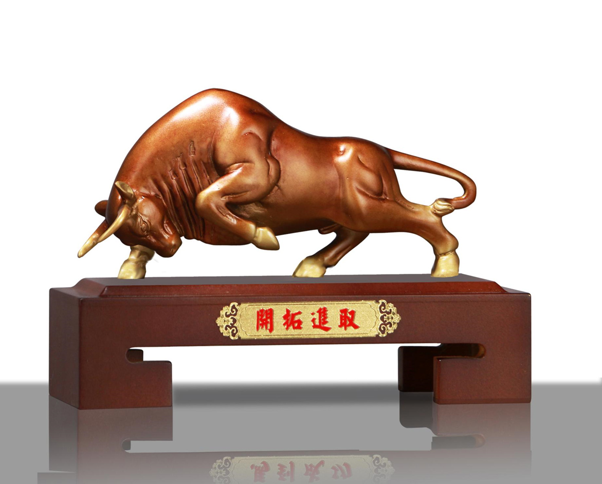 開(kāi)拓進(jìn)日ㄋ瘛（銅）辦公擺件