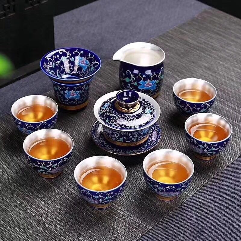 精品茶器鎏銀10件套組 