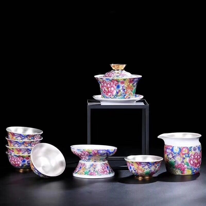 精品茶器鎏銀10件套組 