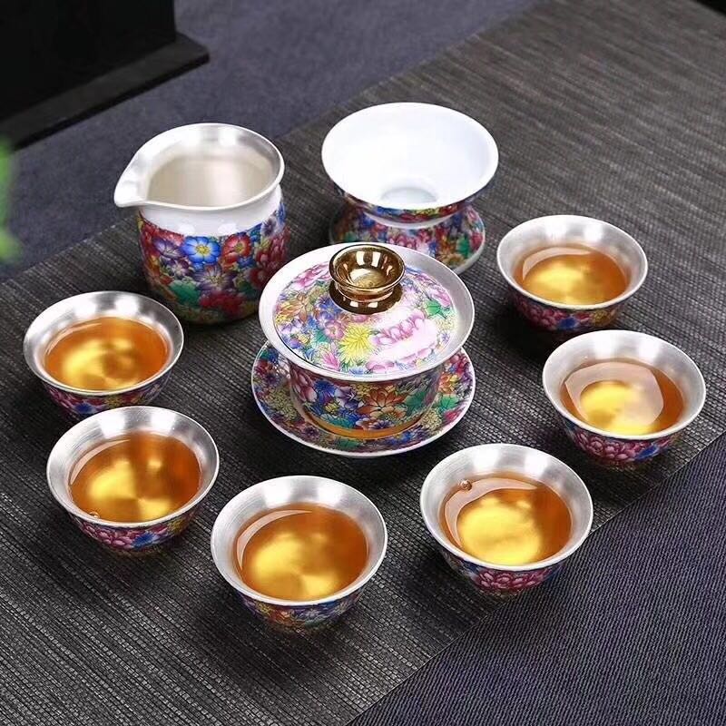 精品茶器鎏銀10件套組 