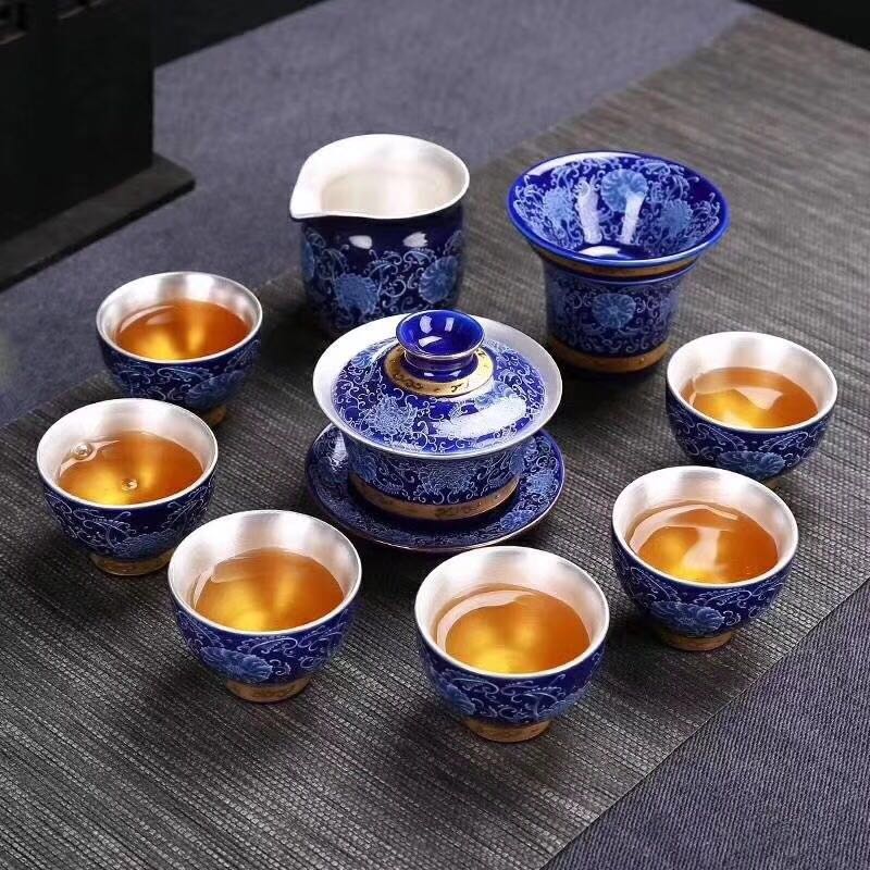 精品茶器鎏銀10件套組 