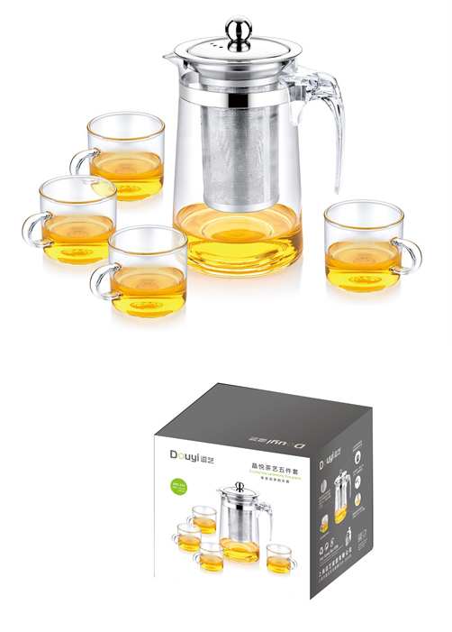 晶悅茶藝五件套竿滨、分隔茶壺