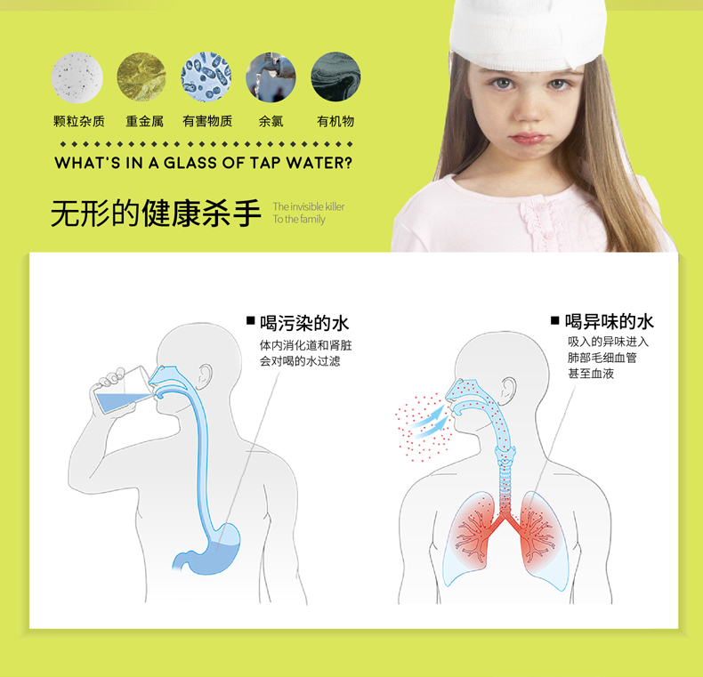 艾可麗（AQUAKLEEN ） 馬卡龍 水龍頭凈水器家用廚房直飲自來水過濾器超濾凈水機(jī)