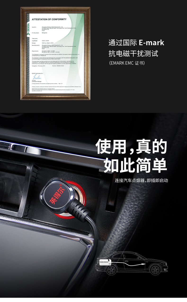 英得爾車載冰箱制冷壓縮機冷藏冷凍車家兩用家用迷你小冰箱T12S