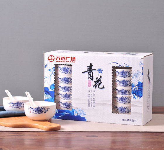 青花陶瓷餐具套裝