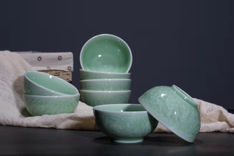 《五福臨門》《年年有魚(yú)》陶瓷餐具套裝