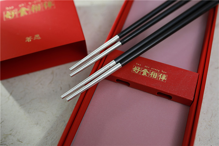箸愿--圓滿 999足銀+黑檀木筷子
