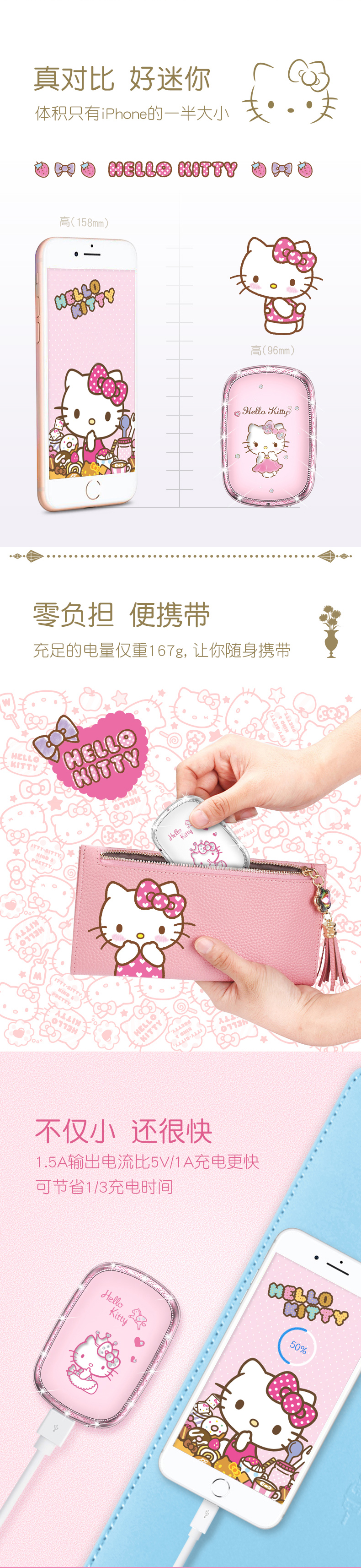 Hello Kitty 移動電源7800mAh 炫彩系列-寶石凱蒂