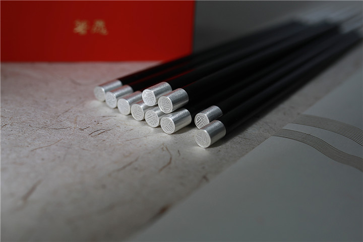 箸愿--圓滿 999足銀+黑檀木筷子