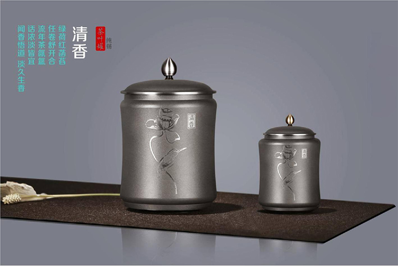 錫師傅純錫清香茶葉罐（大號）