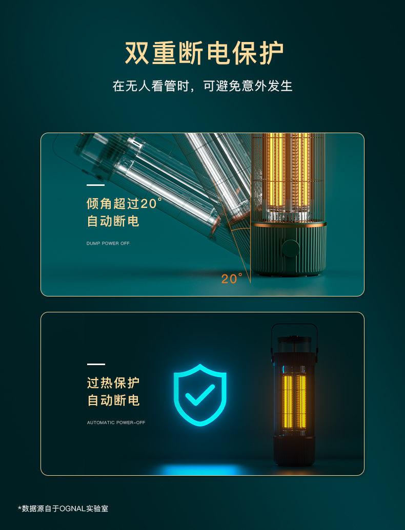 OGNAL奧戈那取暖器家用節(jié)能烤火爐小型電暖氣小太陽鳥籠式電暖器