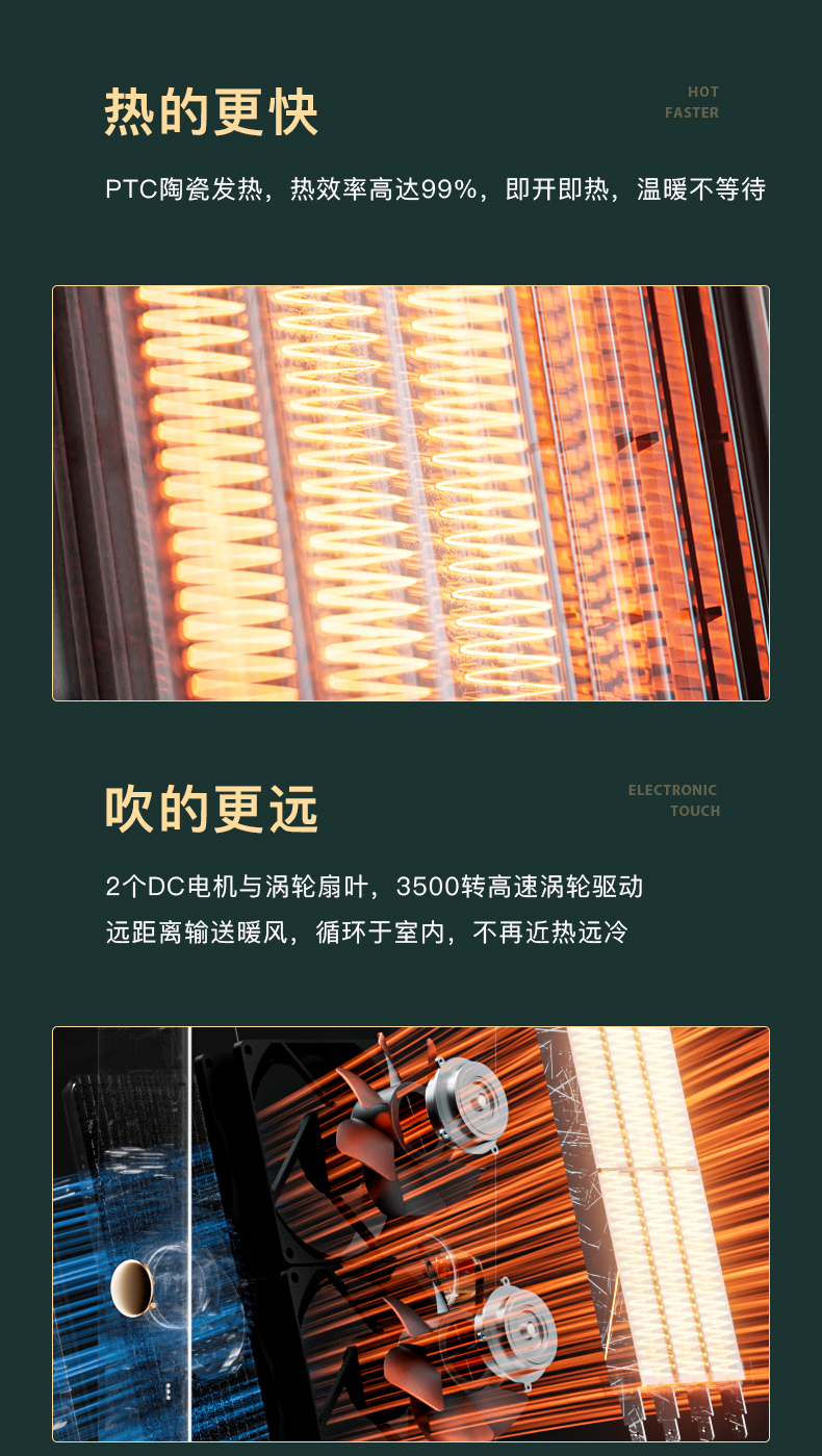 OGNAL奧戈那暖風(fēng)機(jī)取暖器家用節(jié)能電暖氣小型電熱暖器省電辦公室