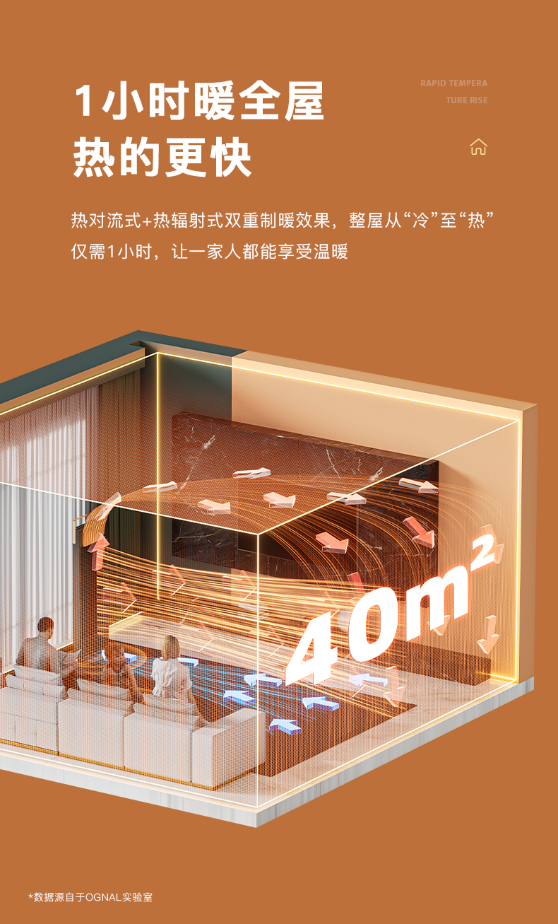 OGNAL奧戈那石墨烯取暖器家用電暖氣節(jié)能靜音大面積電暖器暖風(fēng)機(jī)