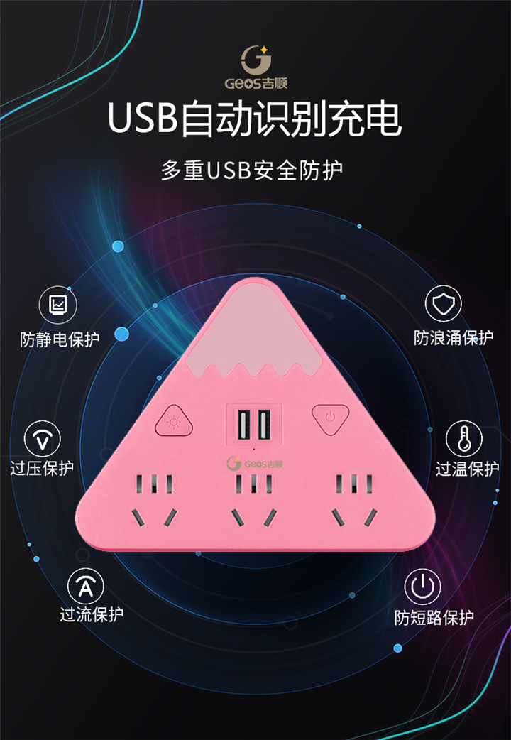 FT07U轉(zhuǎn)換插座 小夜燈插座 獨(dú)立開關(guān)插座