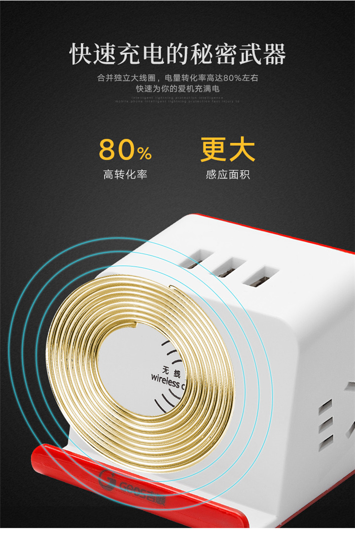 FT02W插座 帶無線充電功能 手機(jī)支架